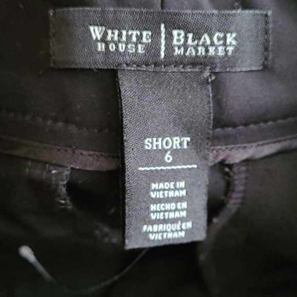 WHBM Black Midi Flat Front Shorts Size 6 - Picture 5 of 6